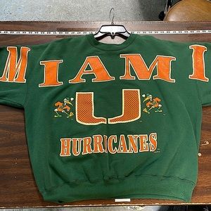 90’s Vintage Miami Hurricanes Decotex Crewneck